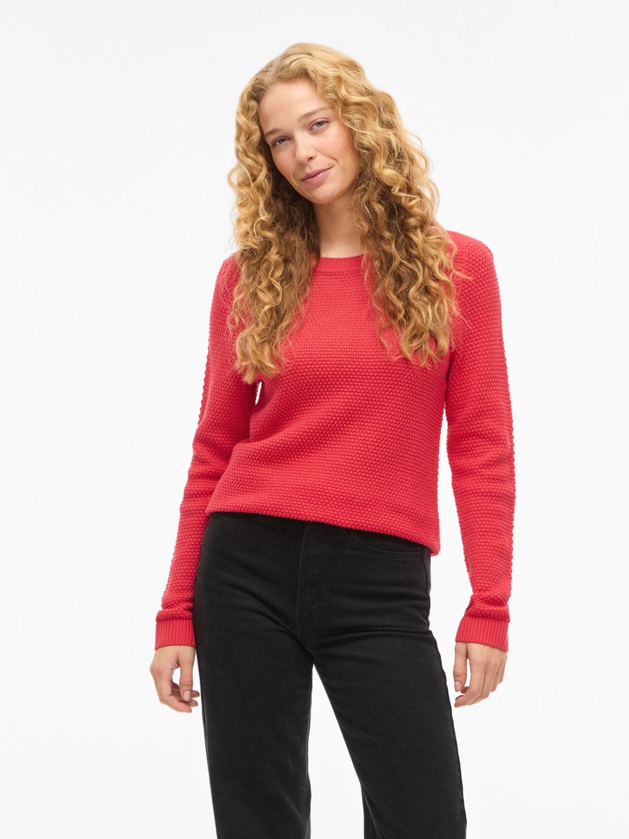 VIDALO O-NECK L/S KNIT TOP- NOOS
