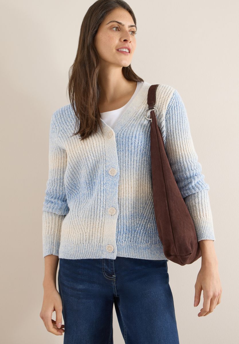 Space Dye V-Neck Cardigan
