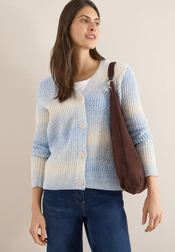Space Dye V-Neck Cardigan