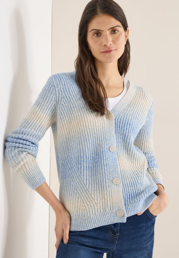 Space Dye V-Neck Cardigan