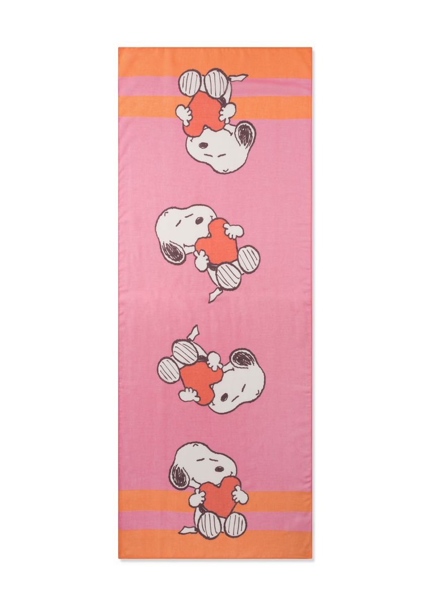 Peanuts Schal aus recyceltem Polyester mit Snoopy-Motiven