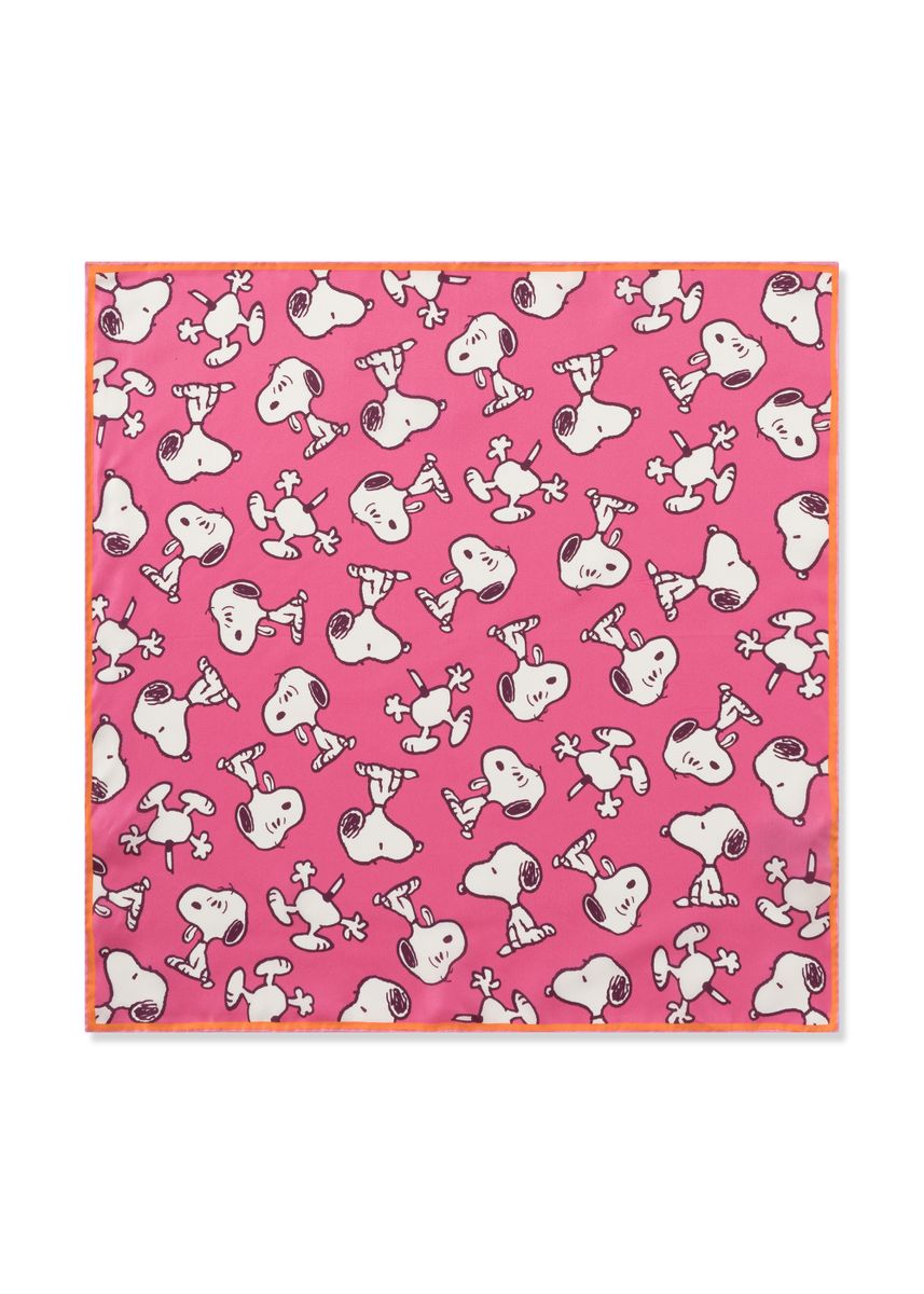 Peanuts Nickituch aus reiner Seide mit  SNOOPY ALL OVER-Muster