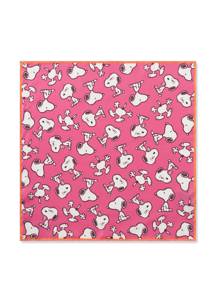 Peanuts Nickituch aus reiner Seide mit  SNOOPY ALL OVER-Muster