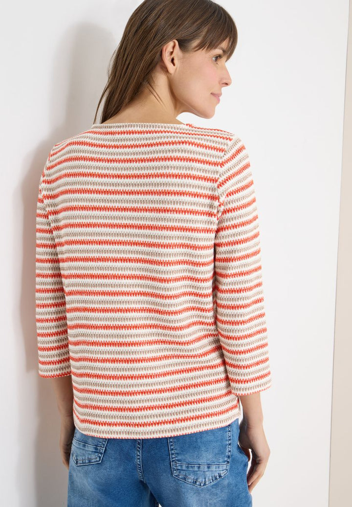 Gestreiftes Strukturshirt