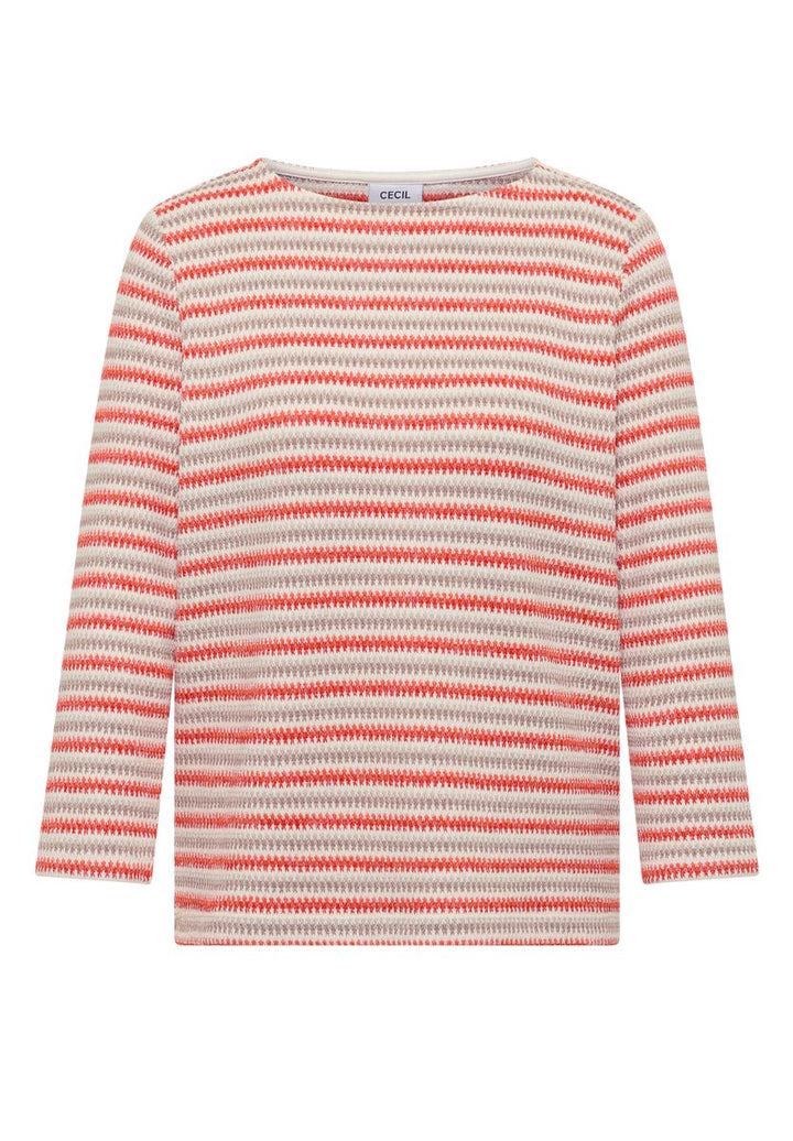 Gestreiftes Strukturshirt