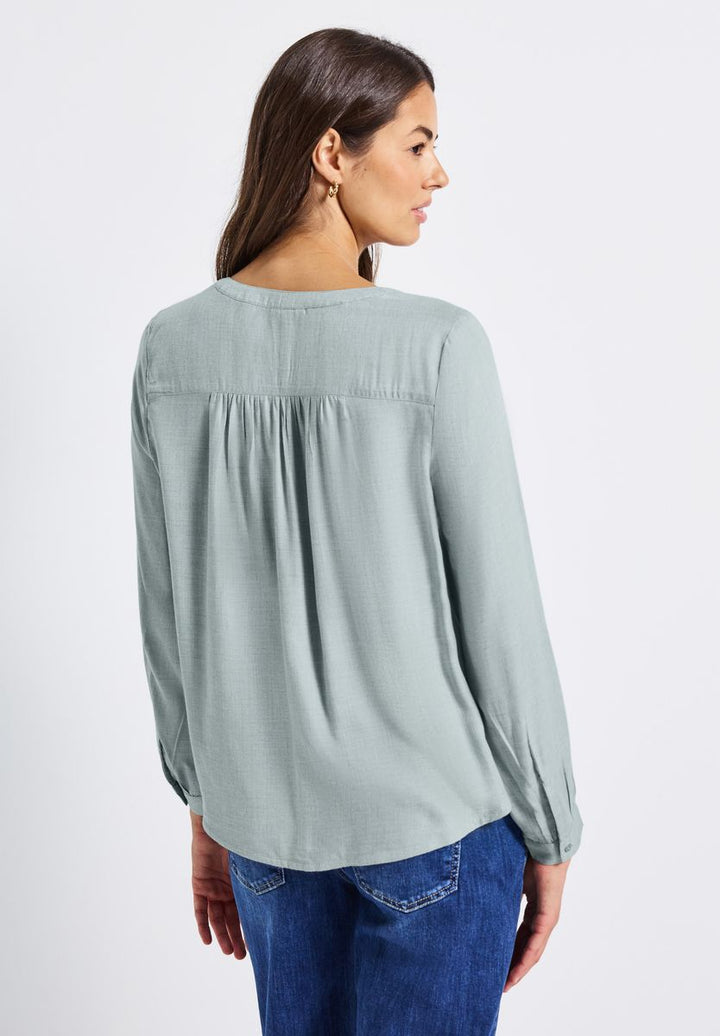 Split Neck Melange Tunika