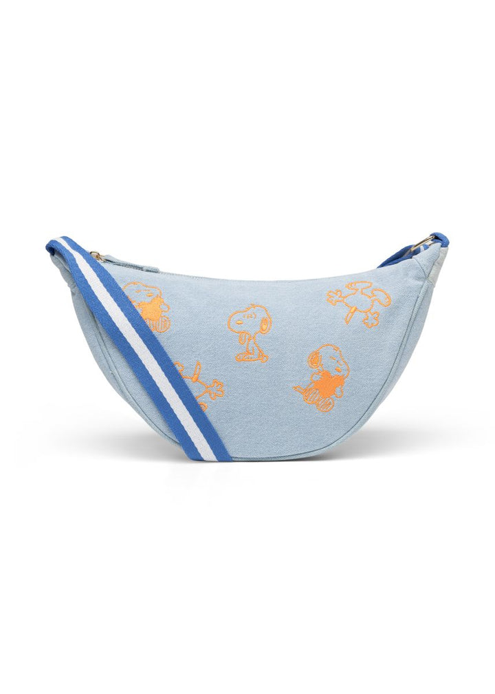 Peanuts Umhängetasche aus Denim mit SNOOPY-Stickerei