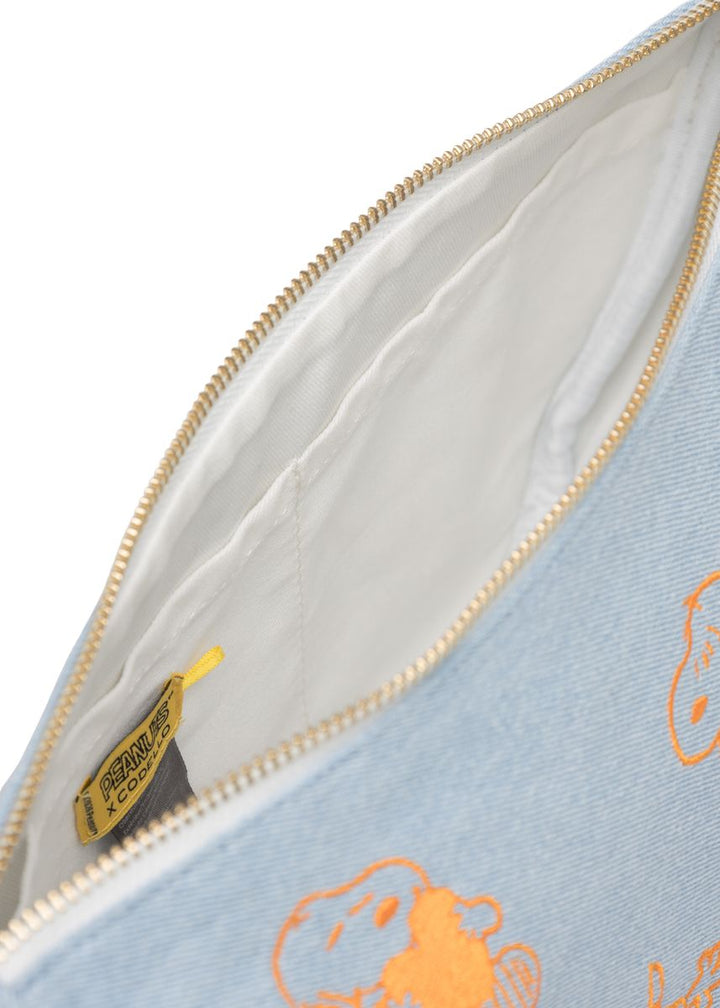 Peanuts Umhängetasche aus Denim mit SNOOPY-Stickerei