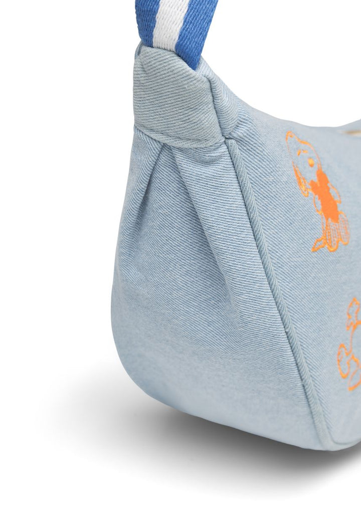 Peanuts Umhängetasche aus Denim mit SNOOPY-Stickerei