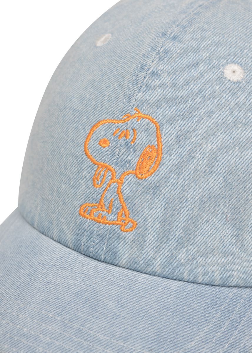 Peanuts Baumwoll-Cap mit Snoopy-Stickerei
