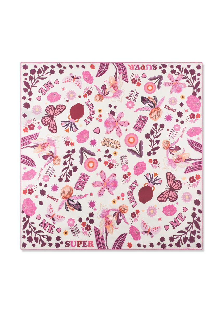 Premium Nickituch aus reiner Seide mit SUPERWOMAN-Motiven