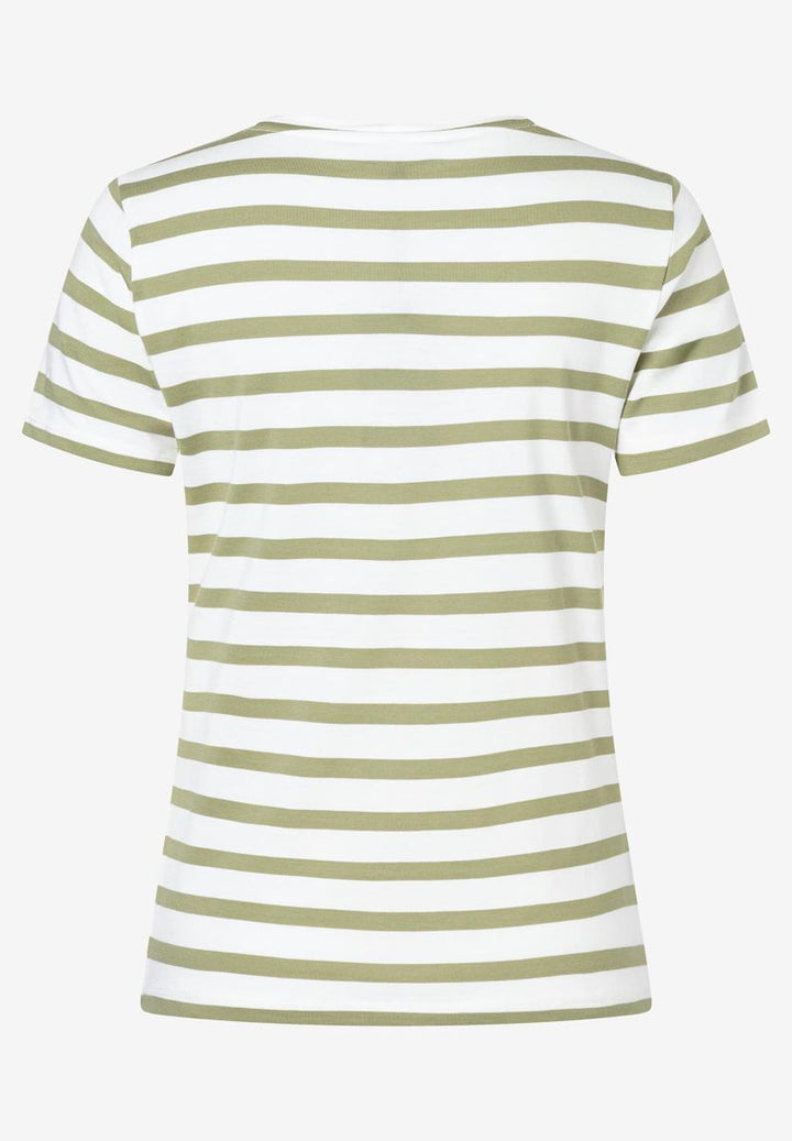 Streifenshirt mit Paillettenschrift
