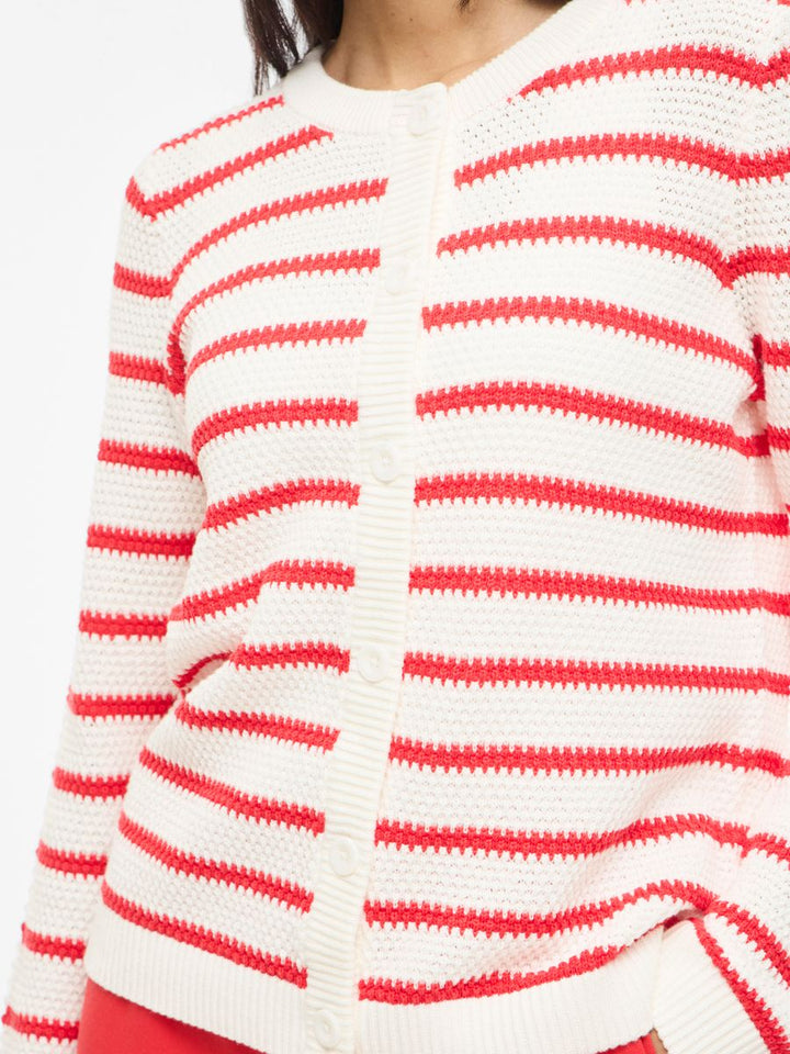 VIDALO O-NECK L/S KNIT CARDIGAN - NOOS