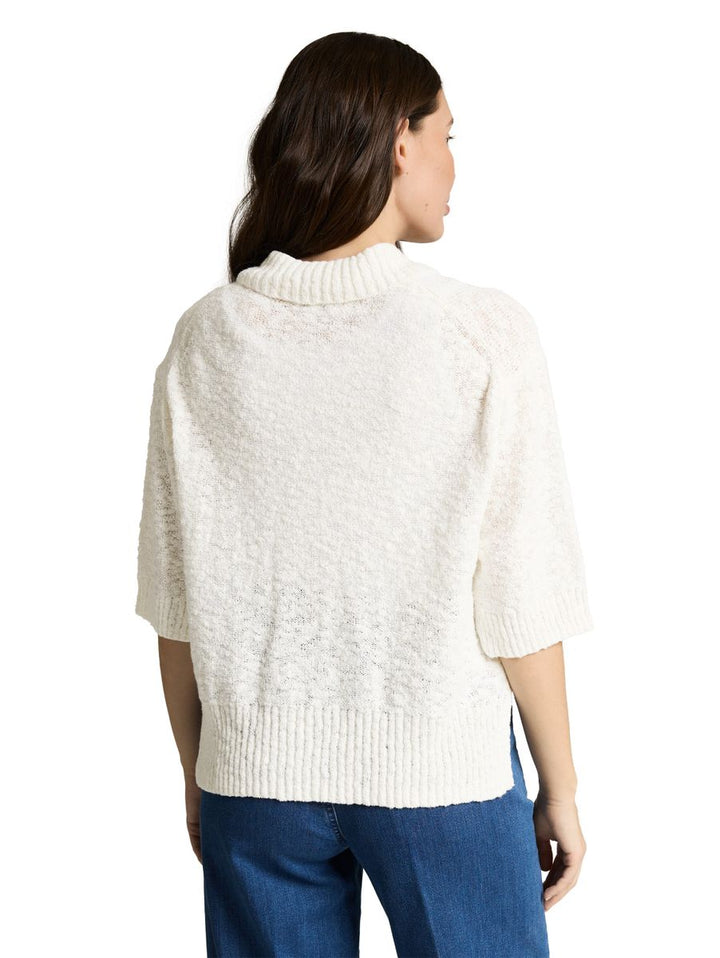 Loose Fit Bouclé Cardigan mit Kragen