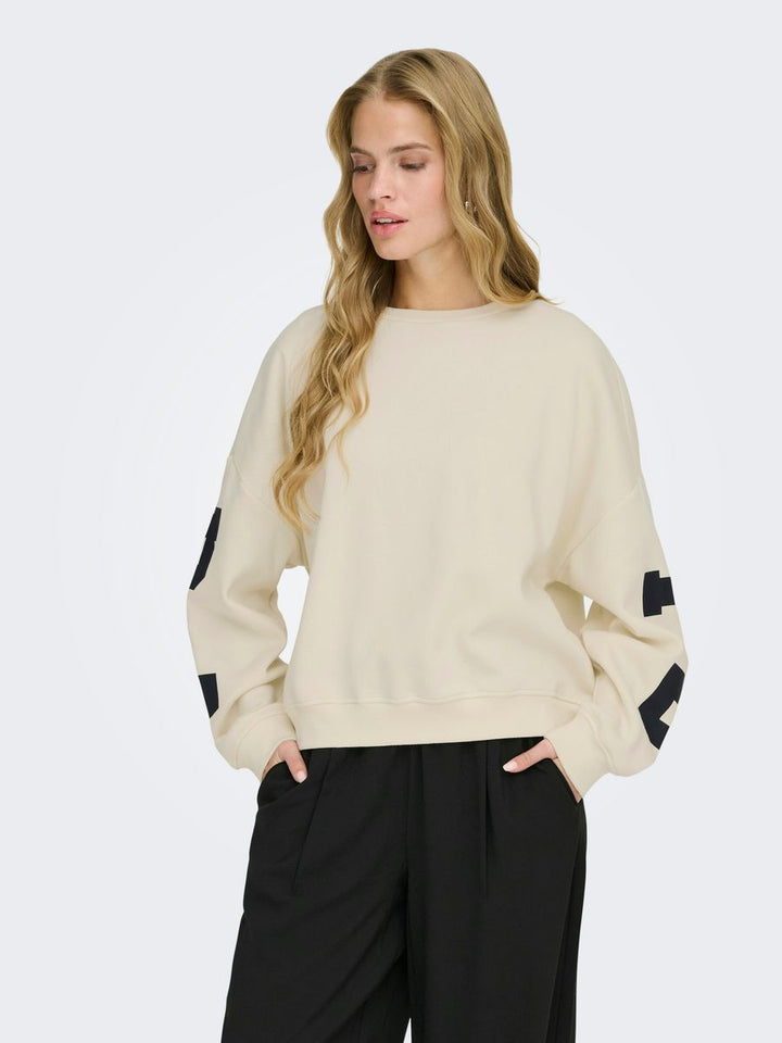 ONLSWEAT L/S BACK/SLEEVE PRINT SWT NOOS