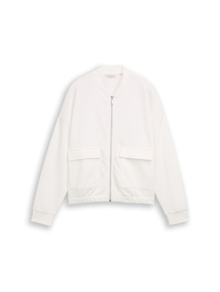 Sweatjacke mit Bomberkragen