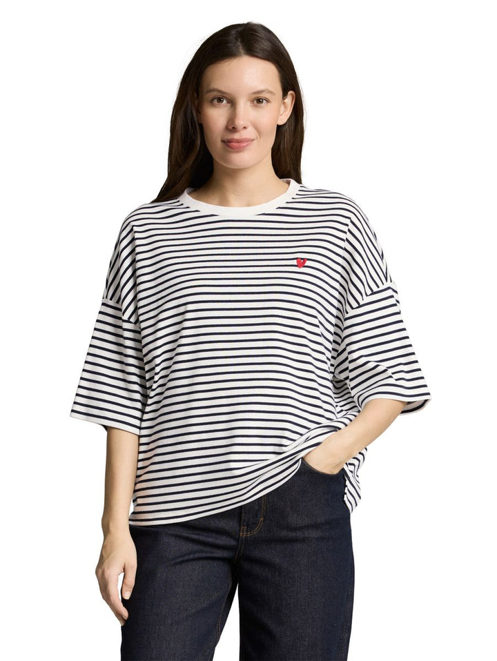 Oversize T-Shirt mit Streifenmuster