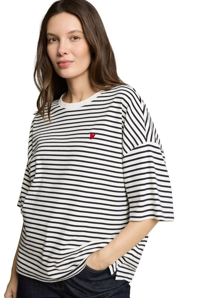 Oversize T-Shirt mit Streifenmuster