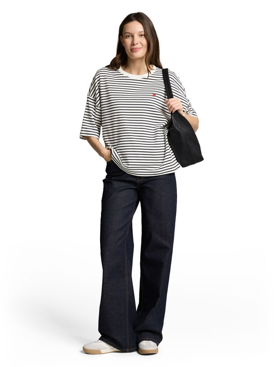 Oversize T-Shirt mit Streifenmuster