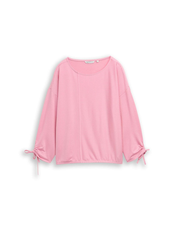 Loose Fit Langarmshirt mit Raffärmeln