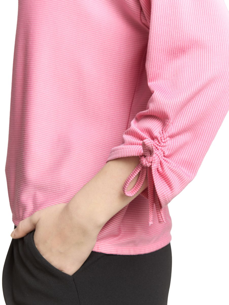 Loose Fit Langarmshirt mit Raffärmeln