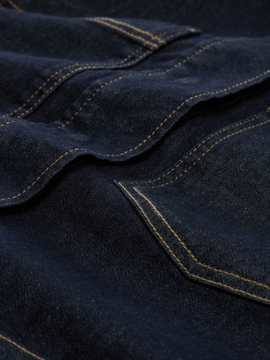 Oversize Jeansjacke mit Brusttaschen