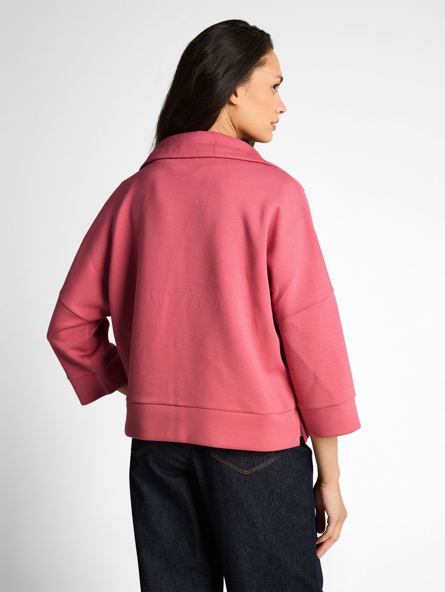 Boxy Fit Scuba Sweatjacke