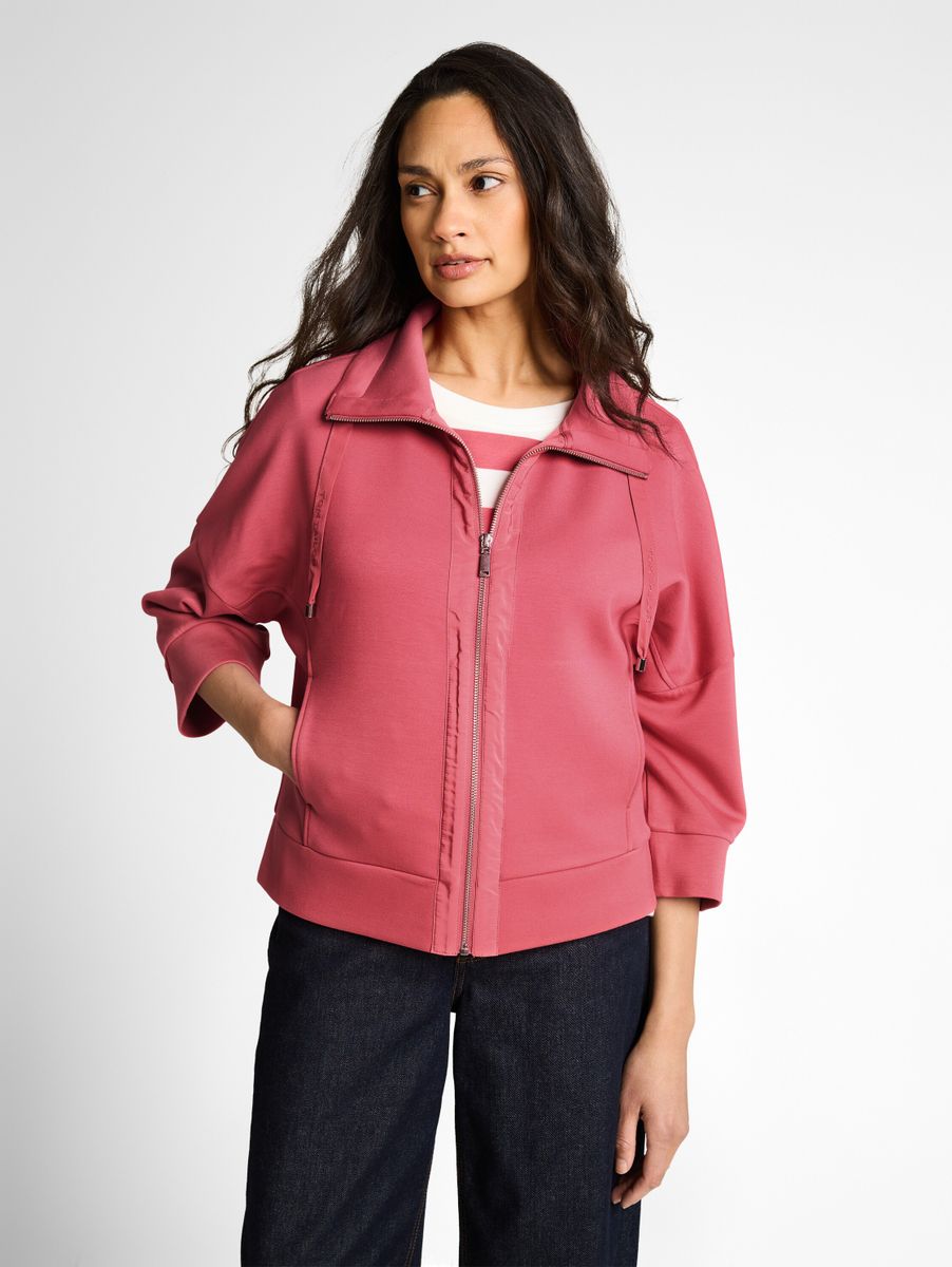Boxy Fit Scuba Sweatjacke