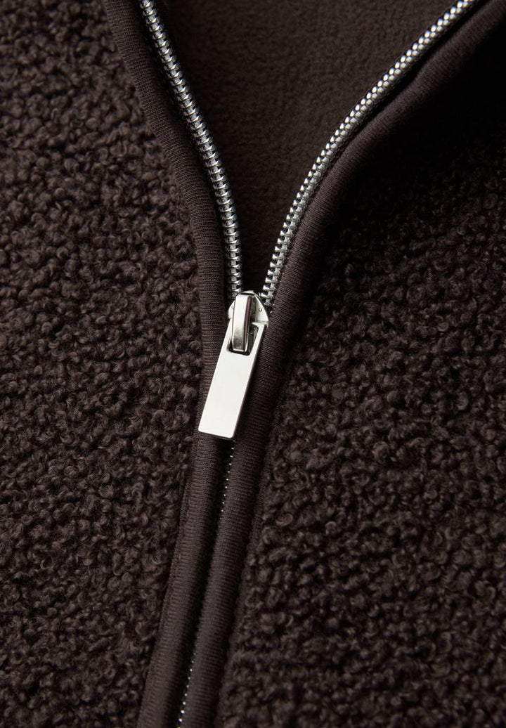 Teddy-Jacke mit Kapuze
