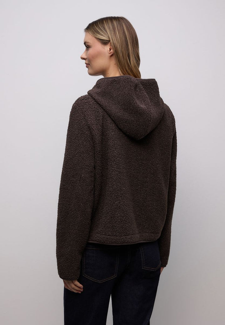 Teddy-Jacke mit Kapuze