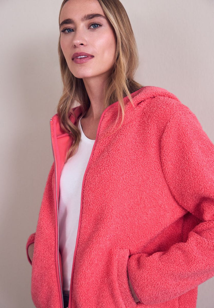 Teddy-Jacke mit Kapuze