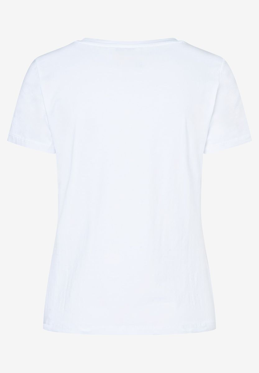 T-Shirt mit Perlenschriftzug