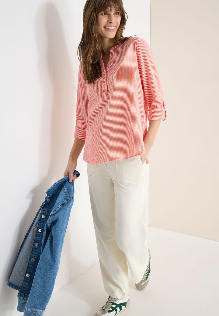 Gestreifte Seersucker Bluse