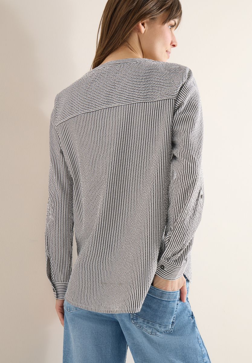 Gestreifte Seersucker Bluse