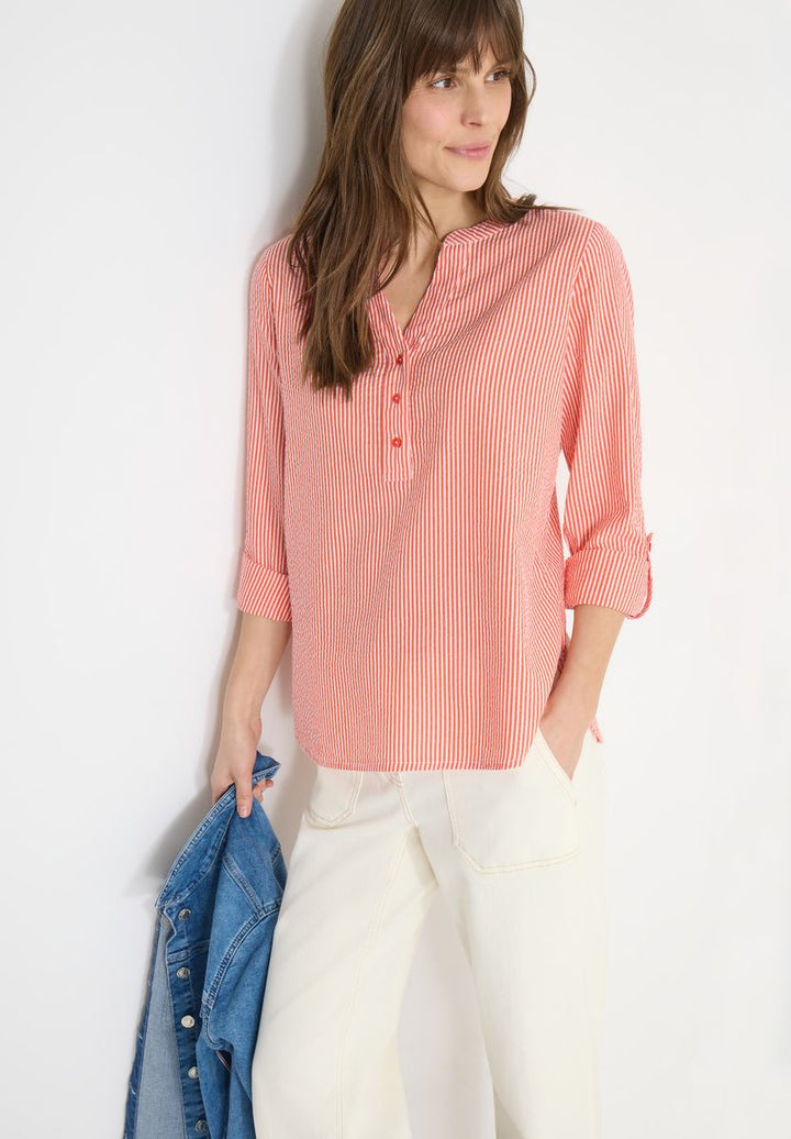 Gestreifte Seersucker Bluse