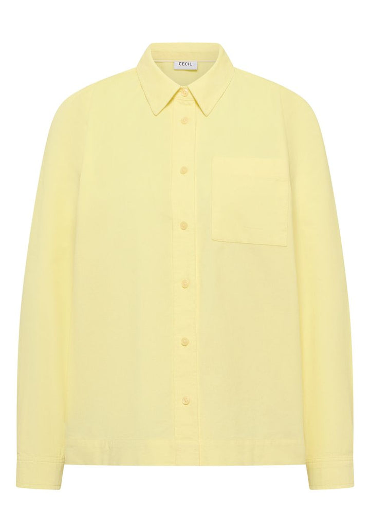 Hemdbluse in Unifarbe