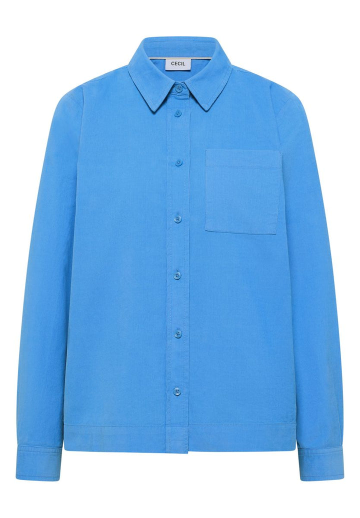 Hemdbluse in Unifarbe