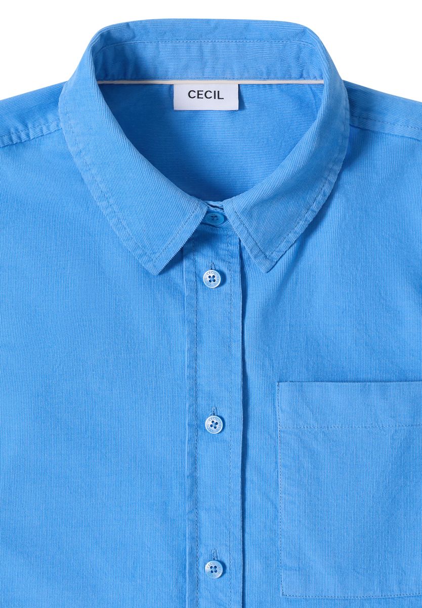 Hemdbluse in Unifarbe