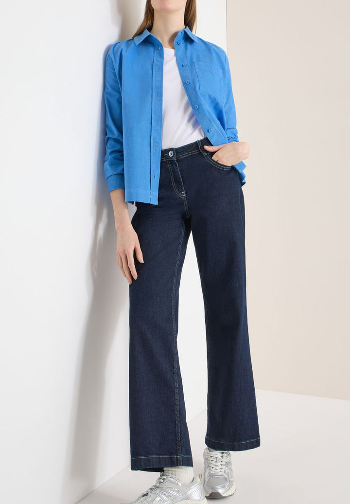 Hemdbluse in Unifarbe