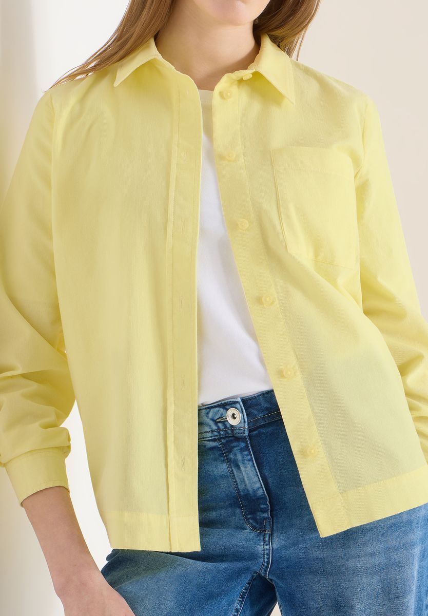 Hemdbluse in Unifarbe