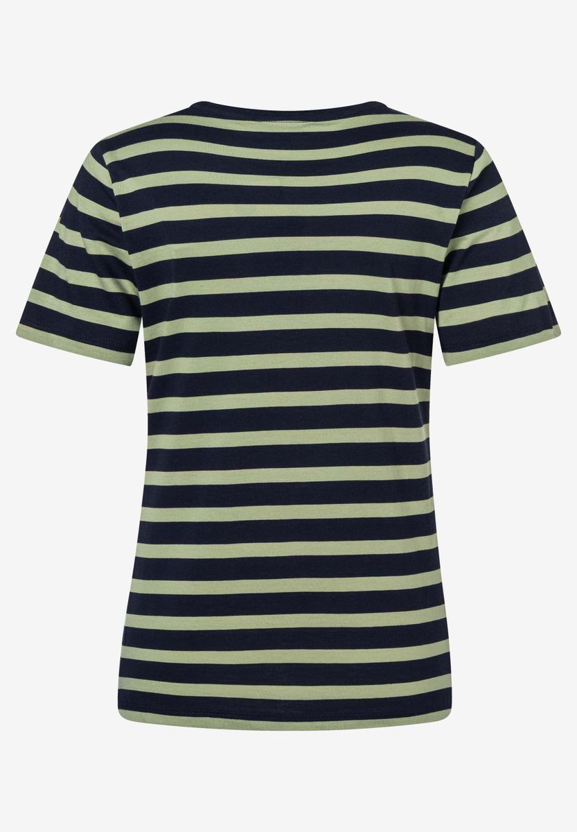 Streifenshirt mit Paillettenschrift