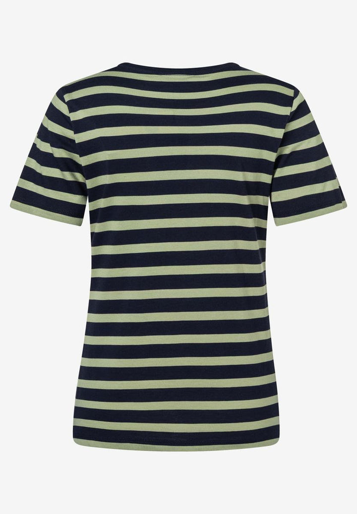 Streifenshirt mit Paillettenschrift