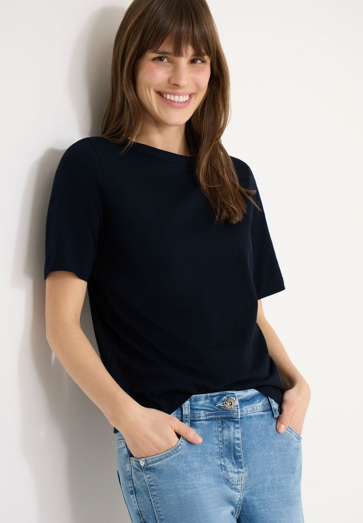 T-Shirt in Unifarbe