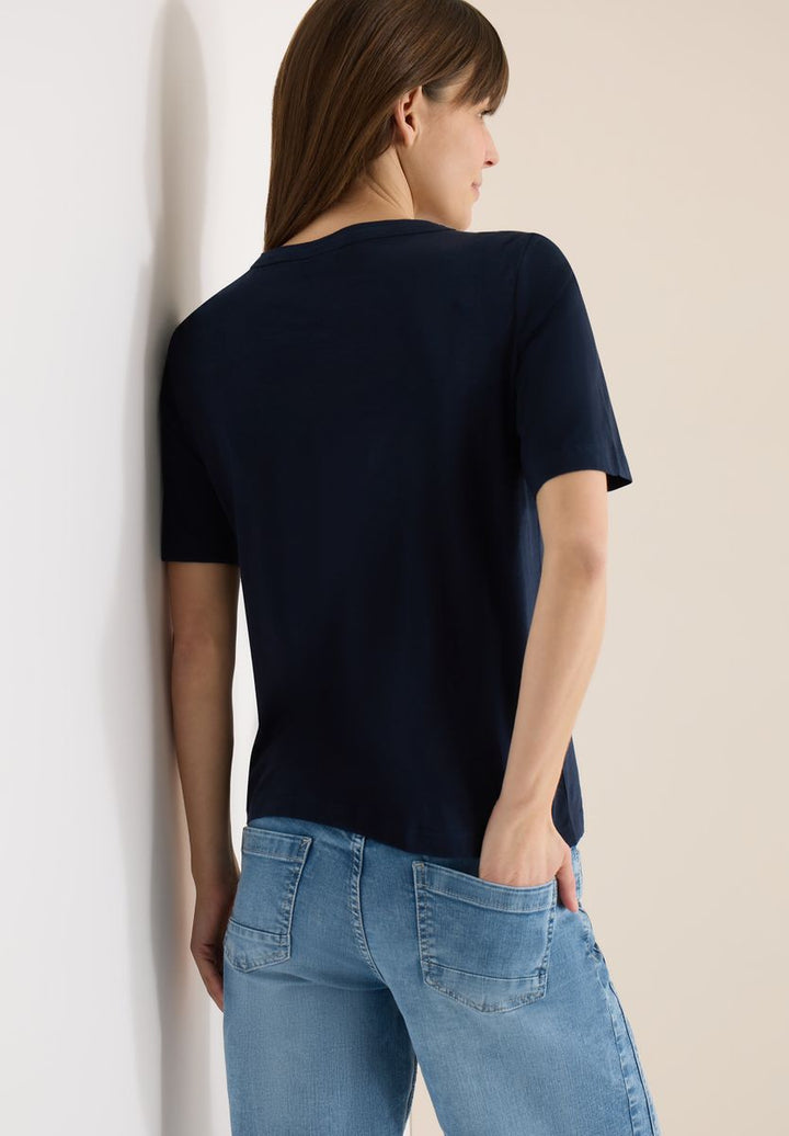 T-Shirt in Unifarbe