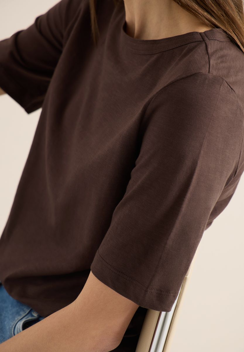 T-Shirt in Unifarbe