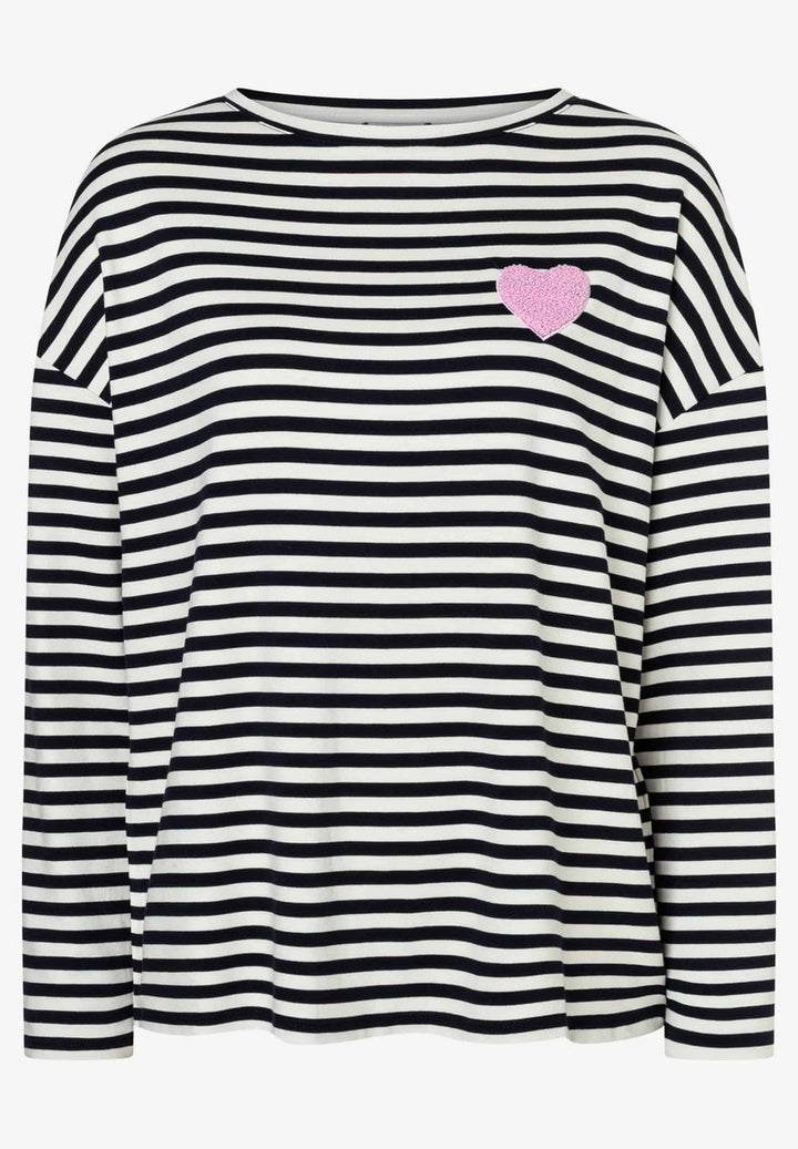 Streifenshirt mit Herz