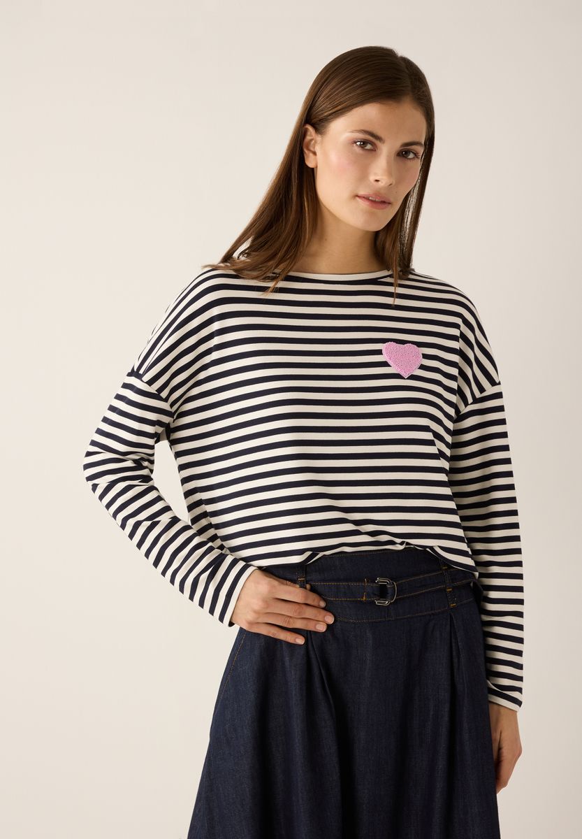 Streifenshirt mit Herz