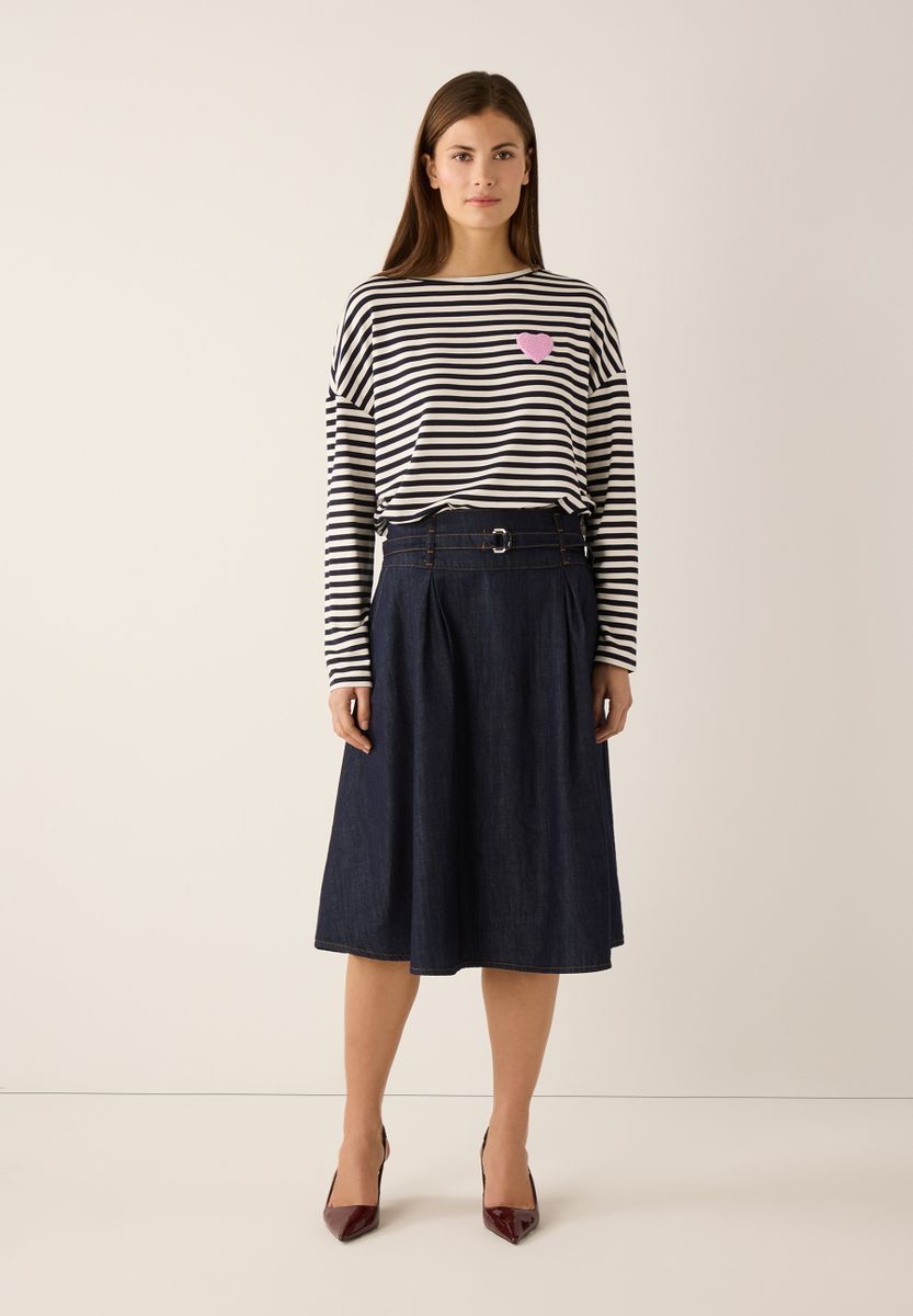 Streifenshirt mit Herz