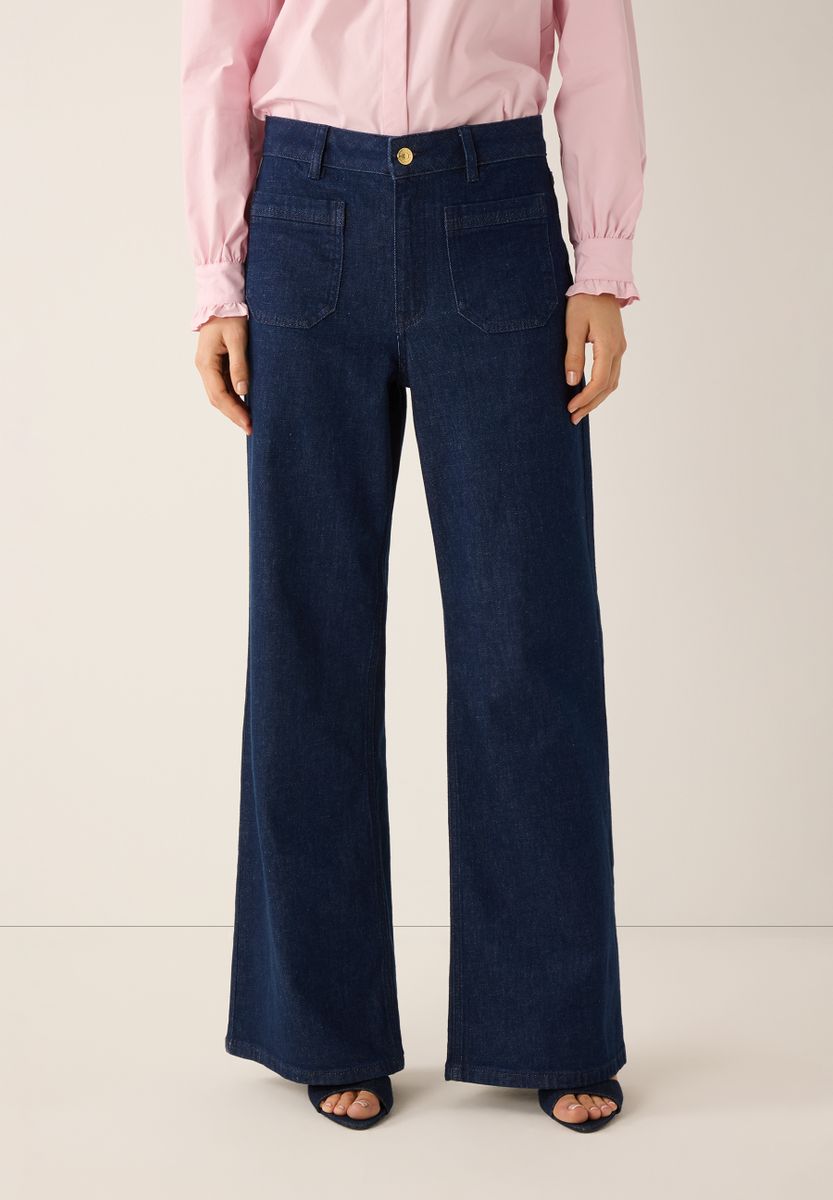 Weite Dark Denim Jeans
