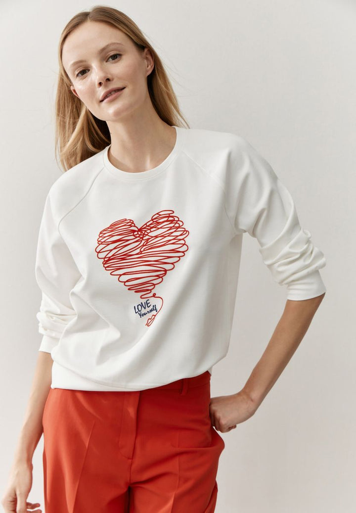 Sweatshirt mit Herz-Print